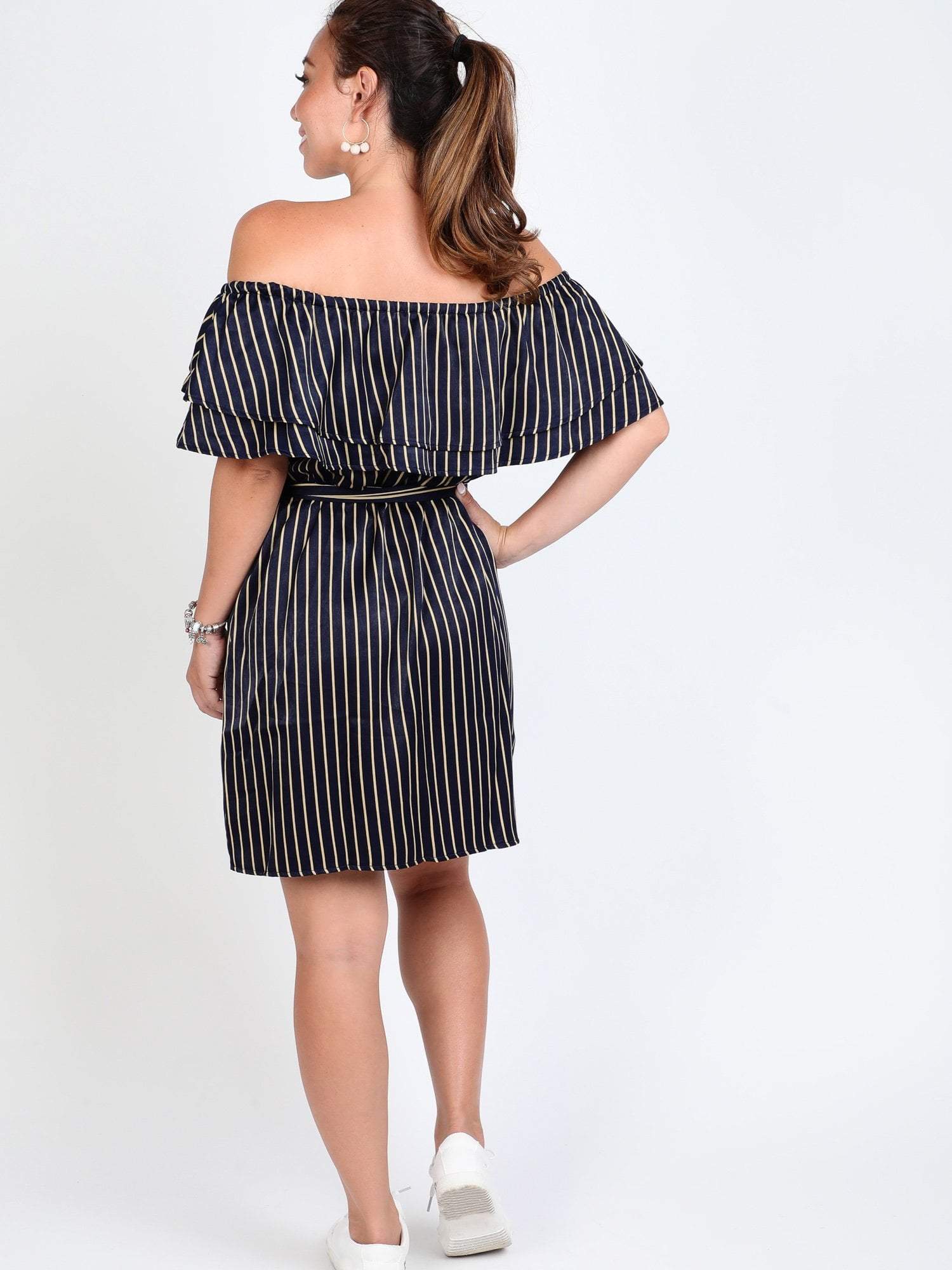 Bardot aria ruffle sales dress