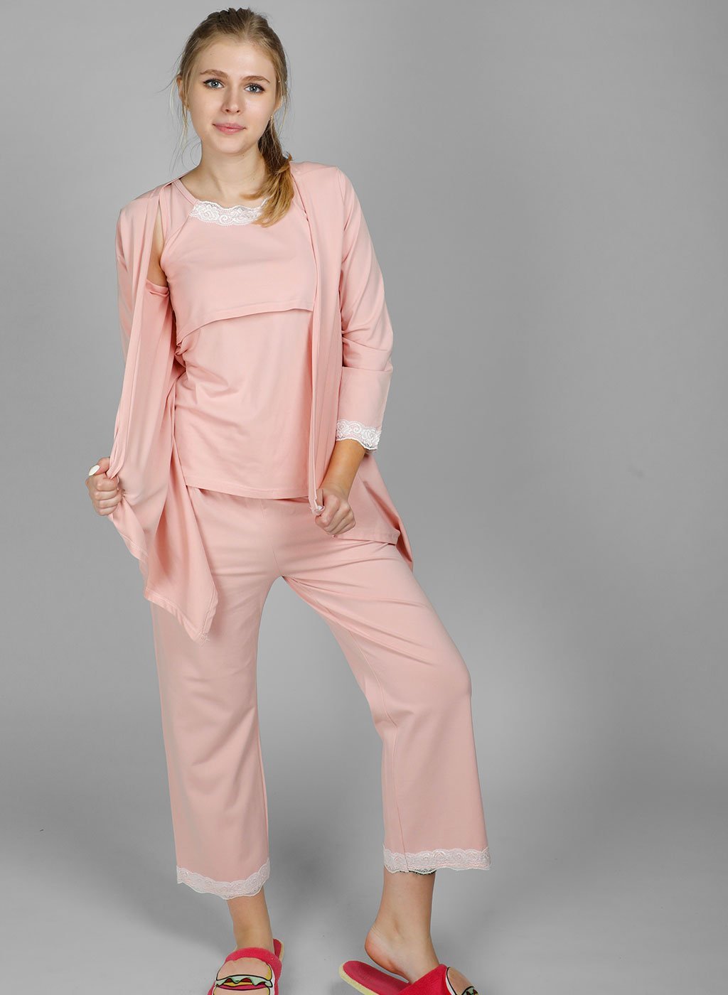 Blush Pink Maternity & Nursing Pajamas - Lovemère