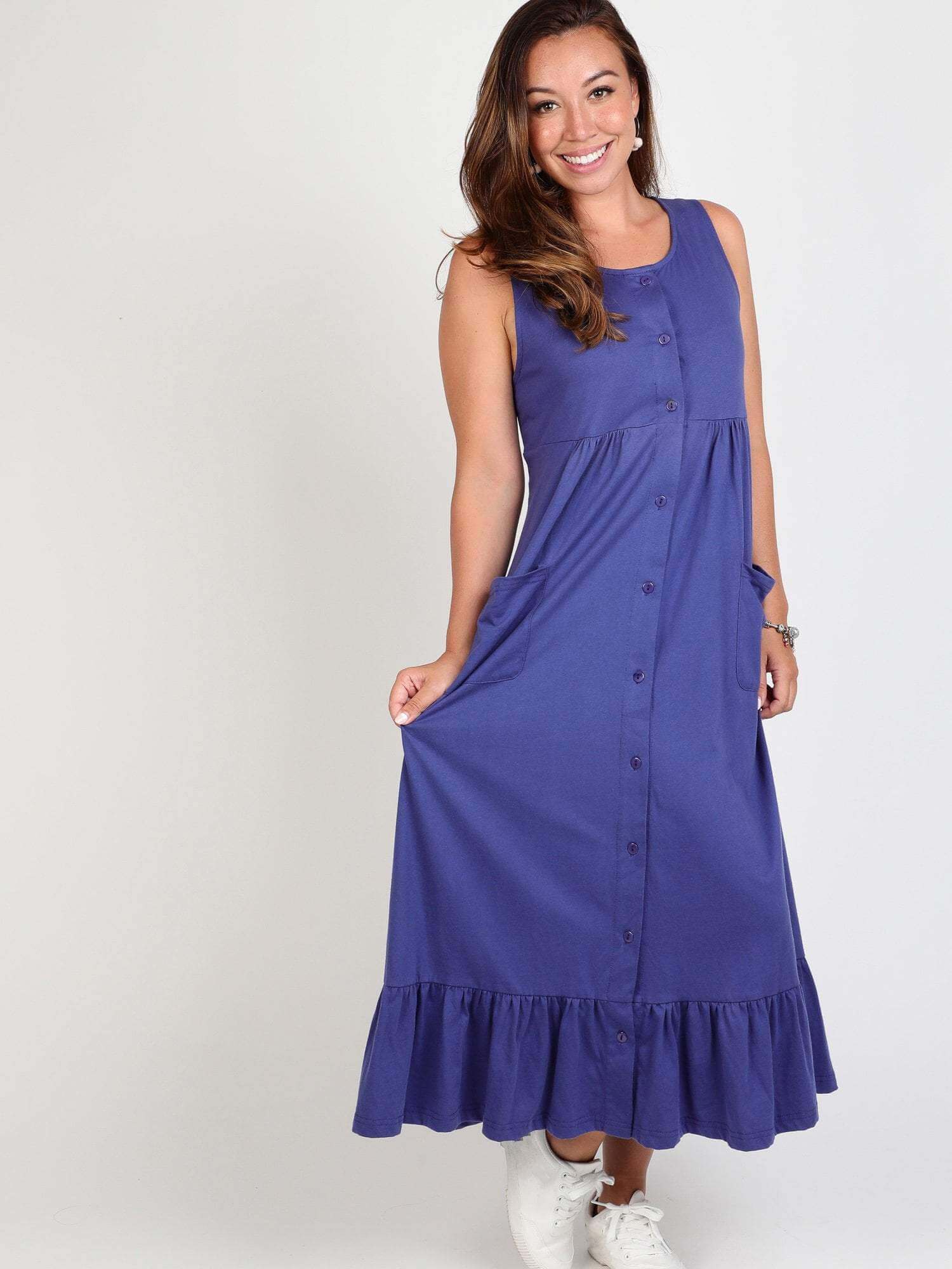 Georgia Ruffled Tank Dress - Lovemère